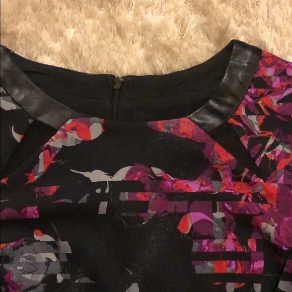 Scuba dress with pleather trim - Picture 4 of 5